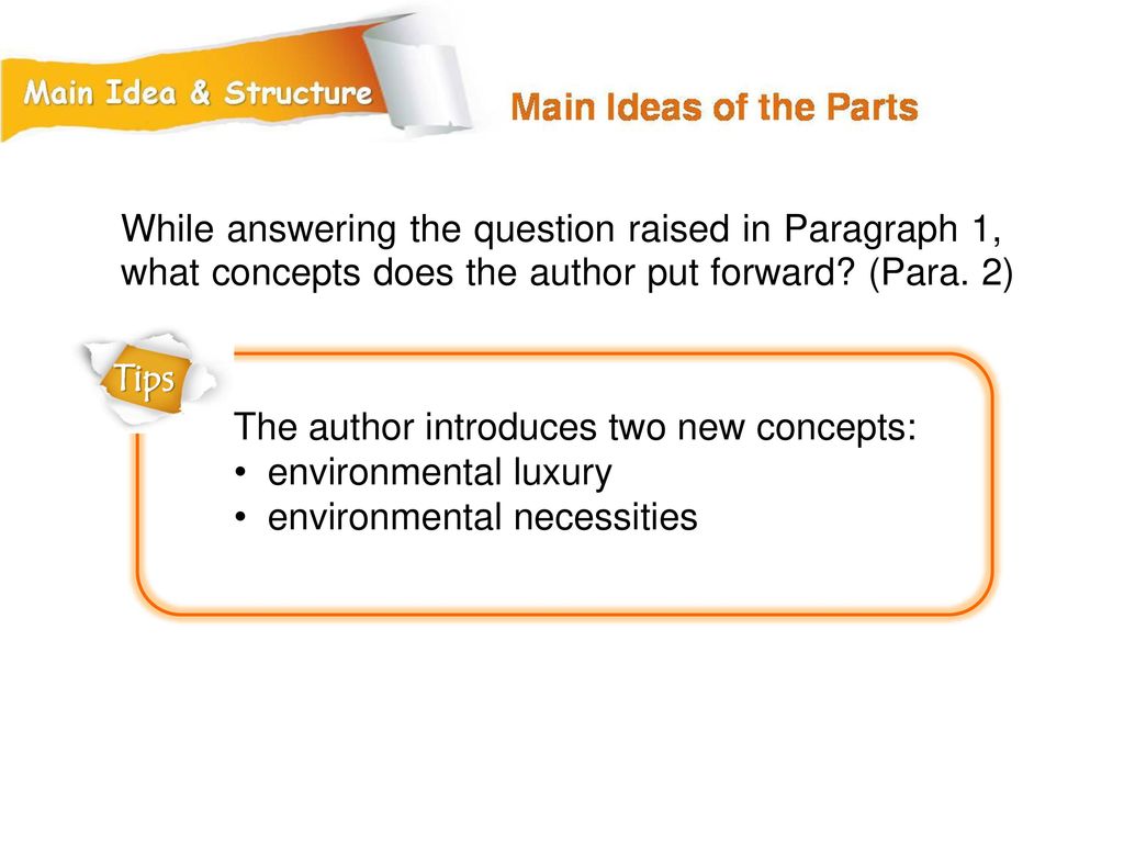 While answering the question raised in Paragraph 1, what concepts does the author put forward (Para. 2)