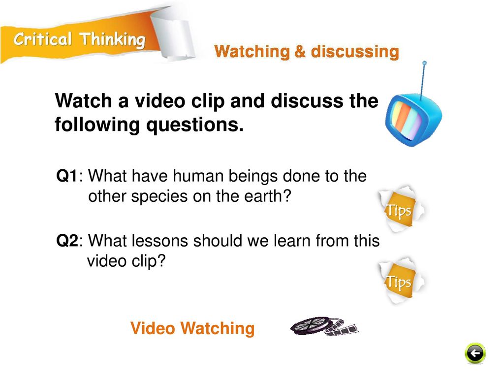 Watch a video clip and discuss the following questions.
