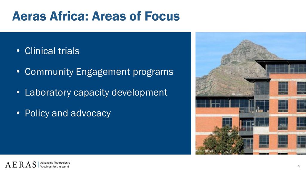 Aeras Africa: Areas of Focus