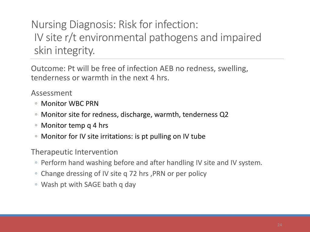 risk for infection nursing diagnosis