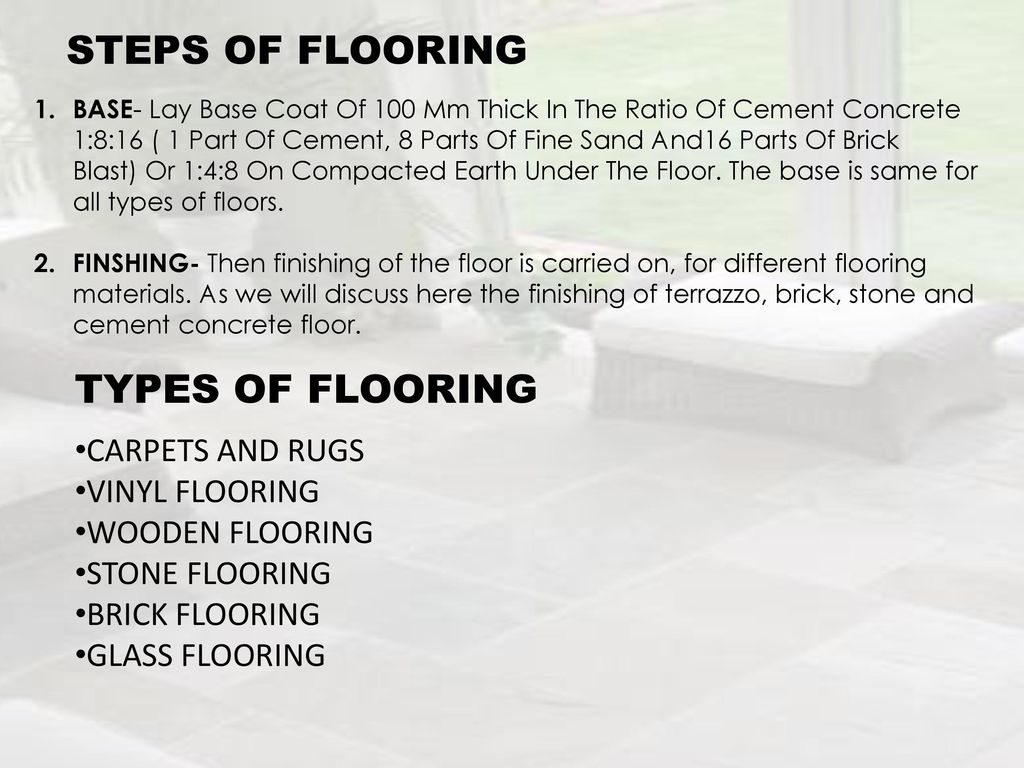 Presentation On Floor Finishes Ppt Download