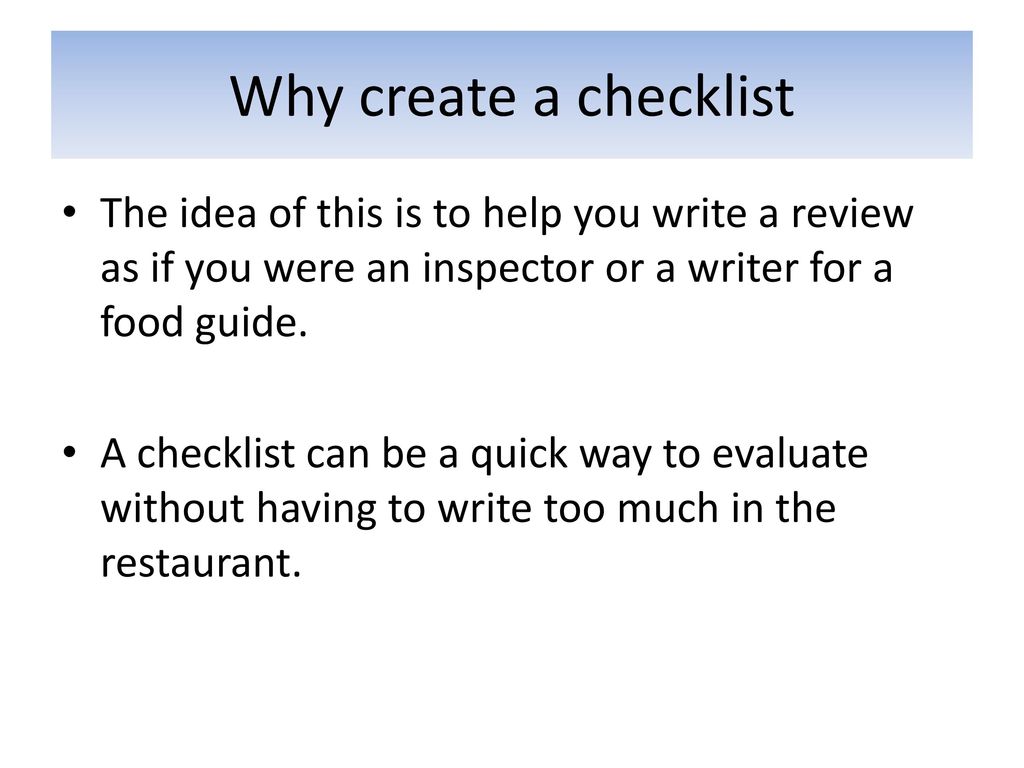 Evaluating a Dining Experience - ppt download