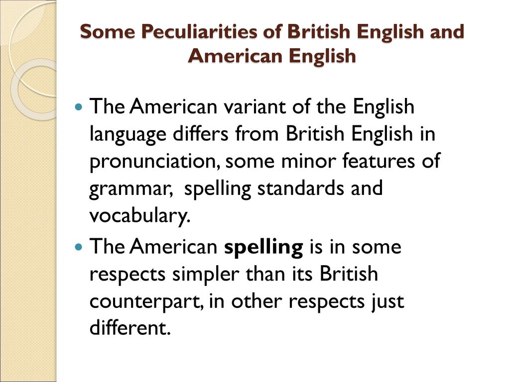 Variants of the English Language Lecture ppt video online download