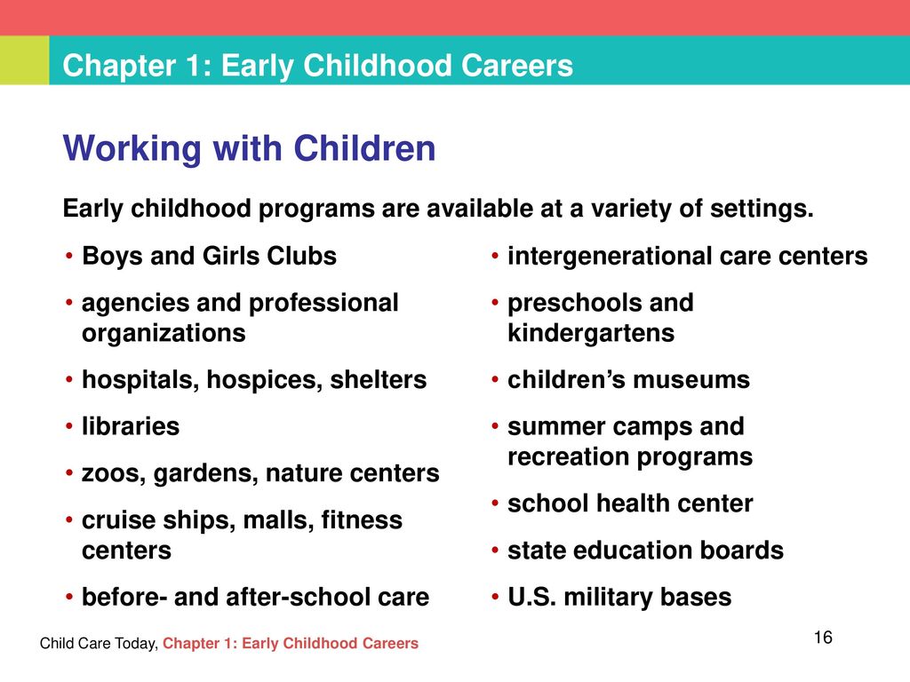 Chapter 1: Early Childhood Careers - Ppt Download