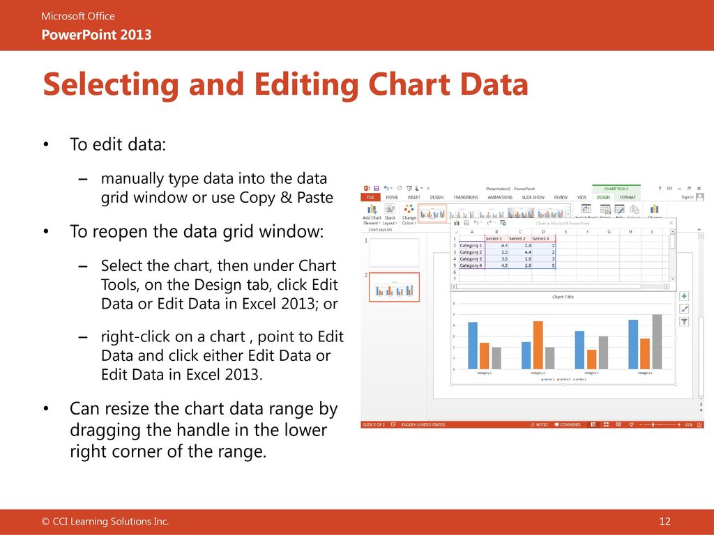 How To Close Chart Data Grid In Powerpoint