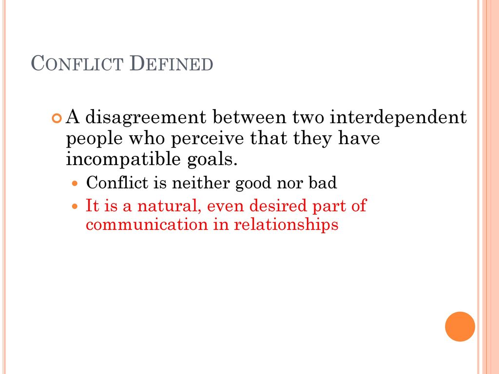 Conflict and Negotiation - ppt download