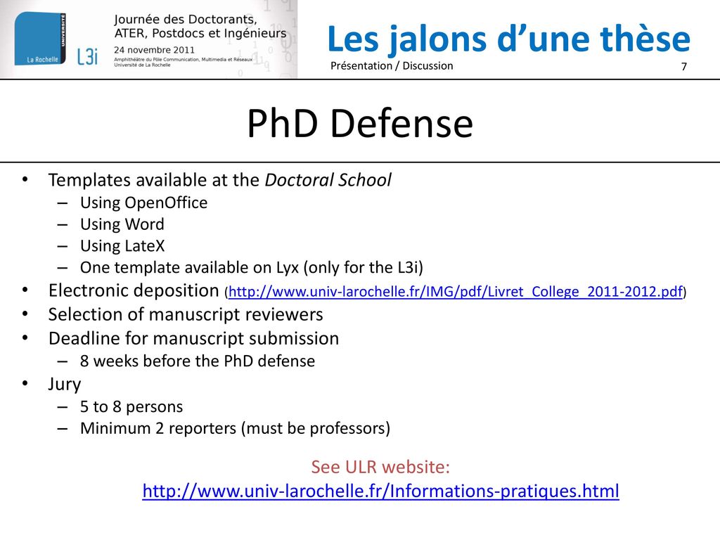 PhD Defense Templates available at the Doctoral School