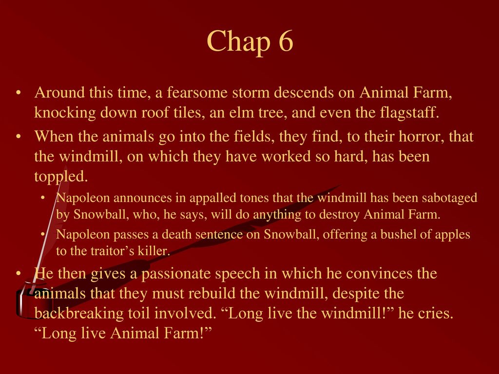 animal farm chapter 6 analysis
