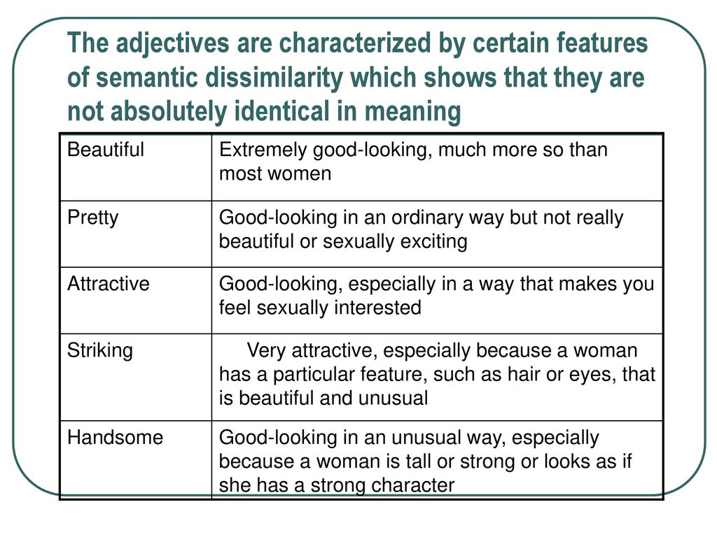 Intralinguistic Relations Of Words Types Of Semantic