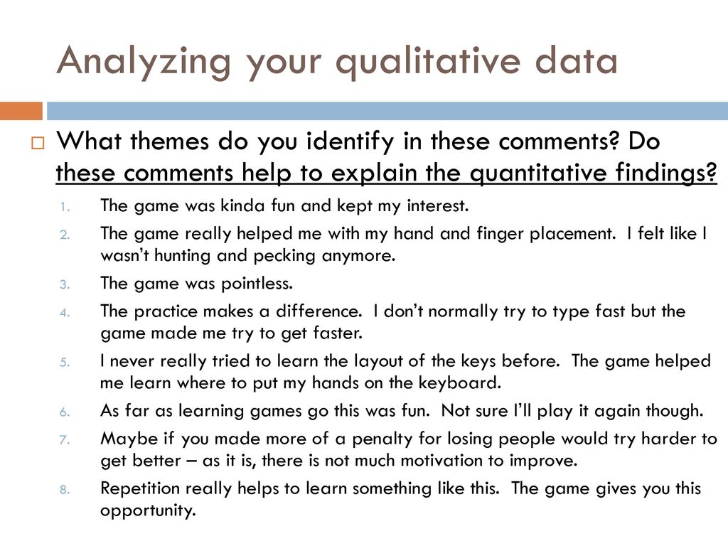 Analyzing your qualitative data