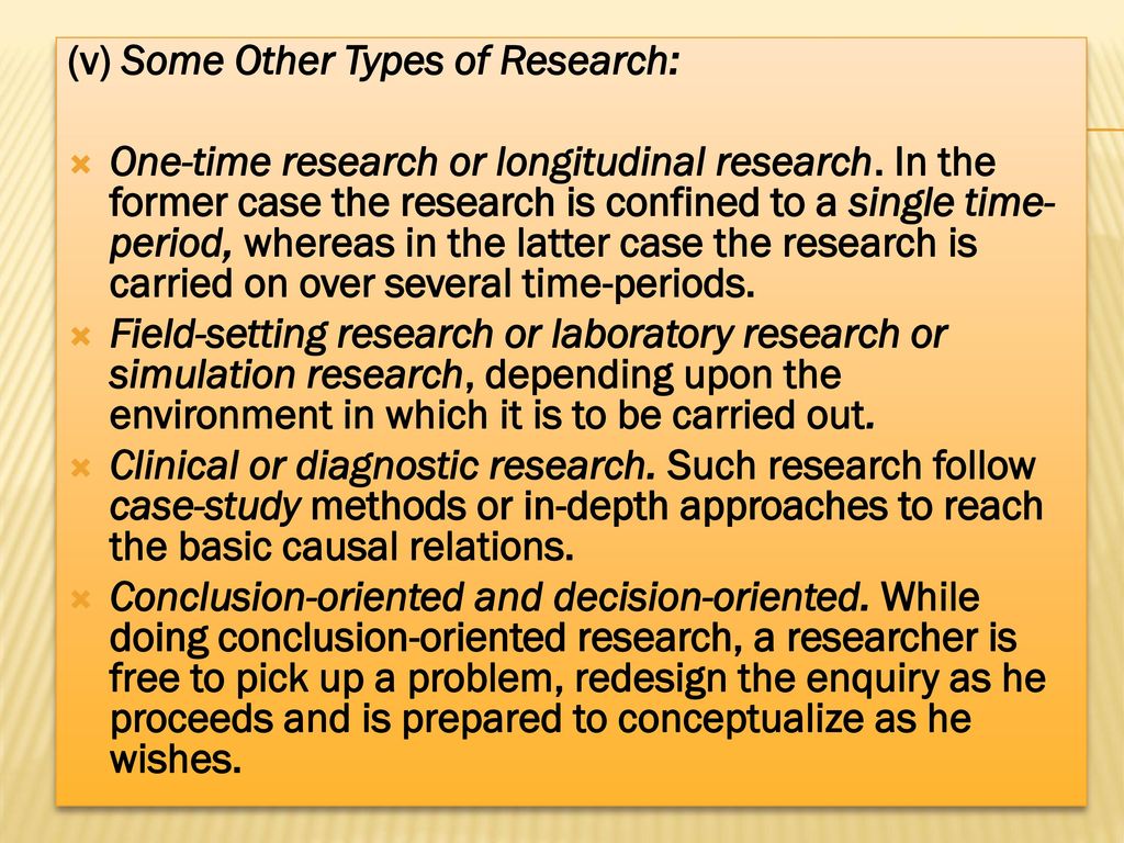 (v) Some Other Types of Research:
