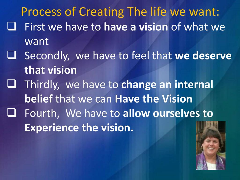 Process of Creating The life we want: