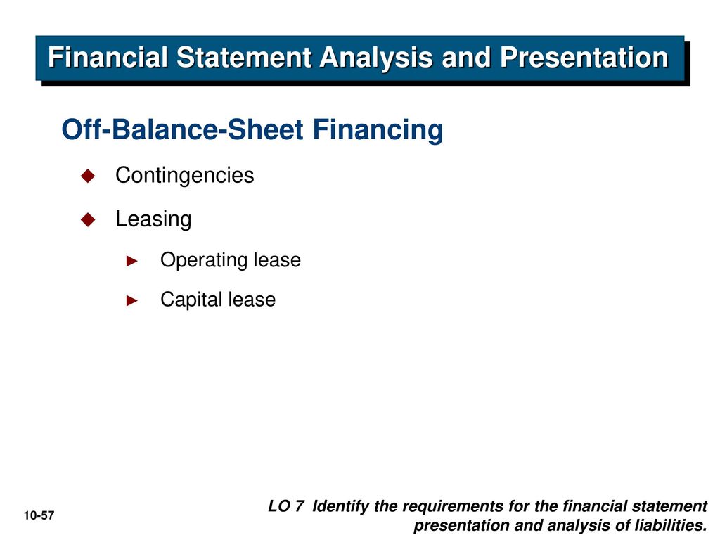 Financial Statement Analysis and Presentation