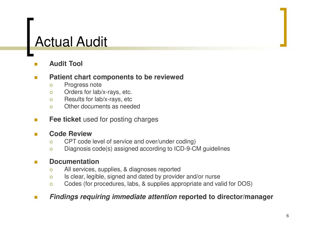 Patient Chart Audit
