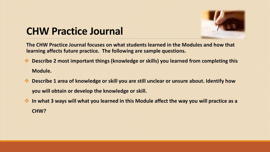 CHW Practice Journal