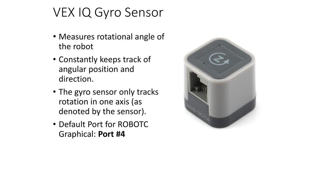 The gyro sensor only tracks rotation in one axis (as denoted by the sensor)...