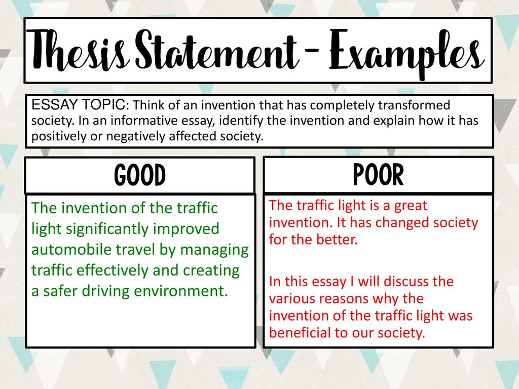 example of informative essay with thesis statement