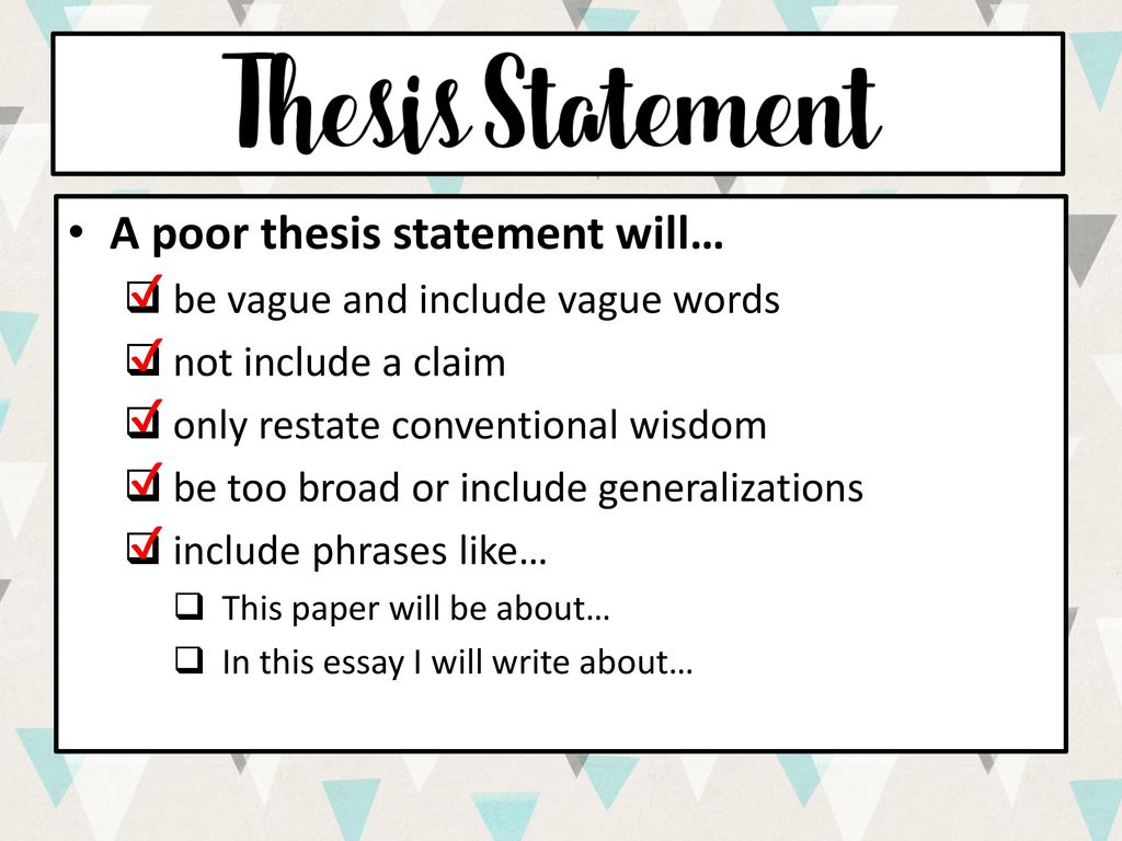 words to begin a thesis statement