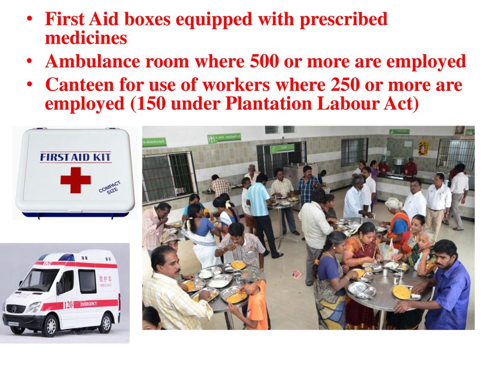 First Aid boxes equipped with prescribed medicines