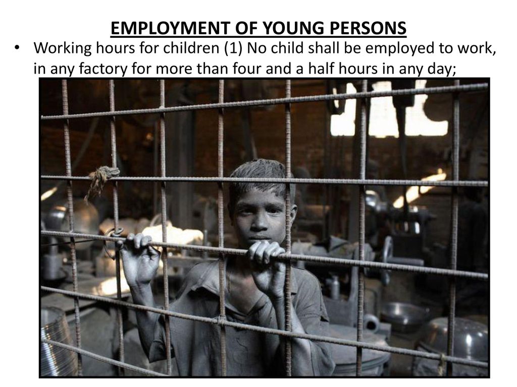 EMPLOYMENT OF YOUNG PERSONS