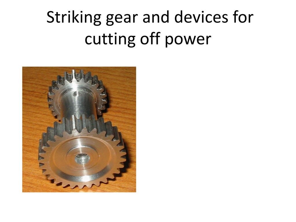 Striking gear and devices for cutting off power