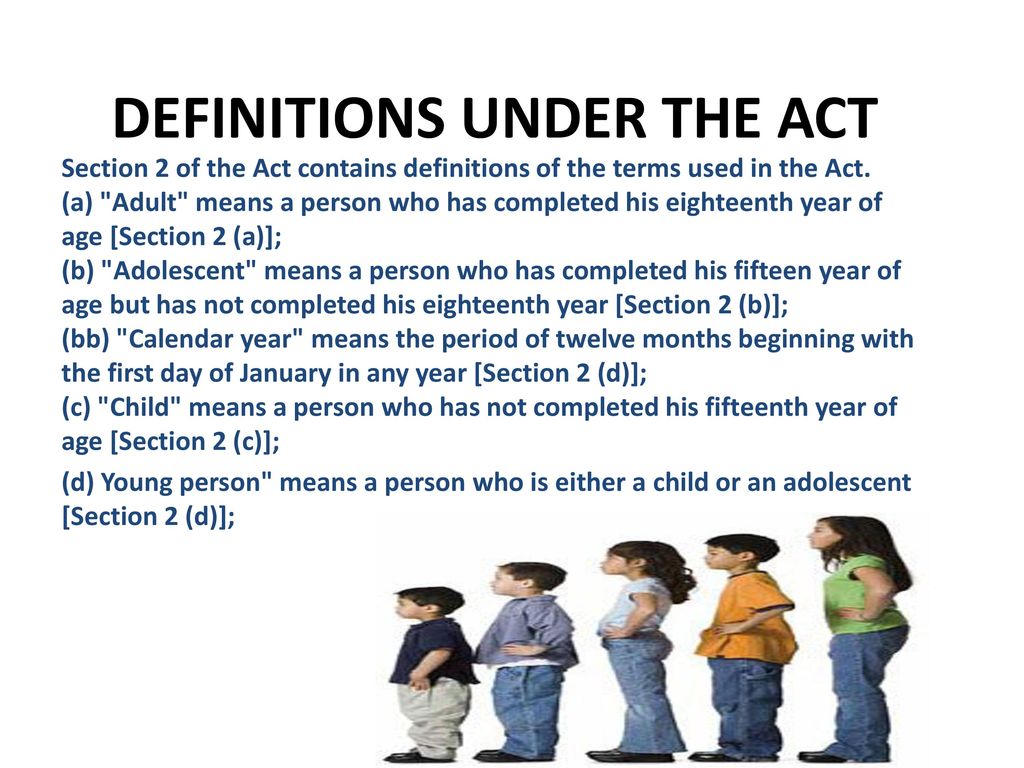 DEFINITIONS UNDER THE ACT