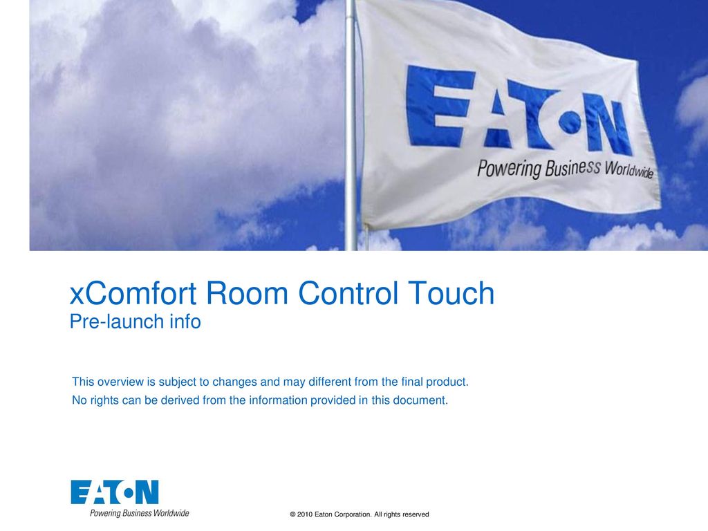 xComfort Room Control Touch Pre-launch info - ppt video online download