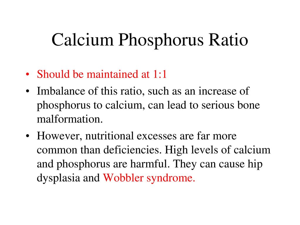 Calcium Phosphorus Ratio