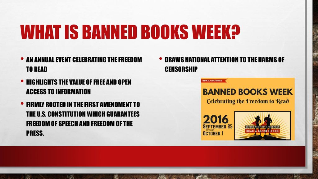 Banned Books Week Freedom To Read. - Ppt Download