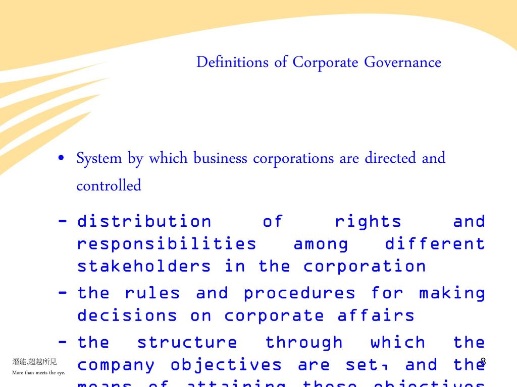 different stakeholders of a corporation