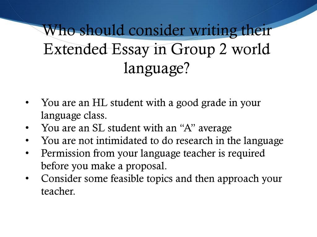 Group 2 Extended Essay French And Spanish Ppt Download