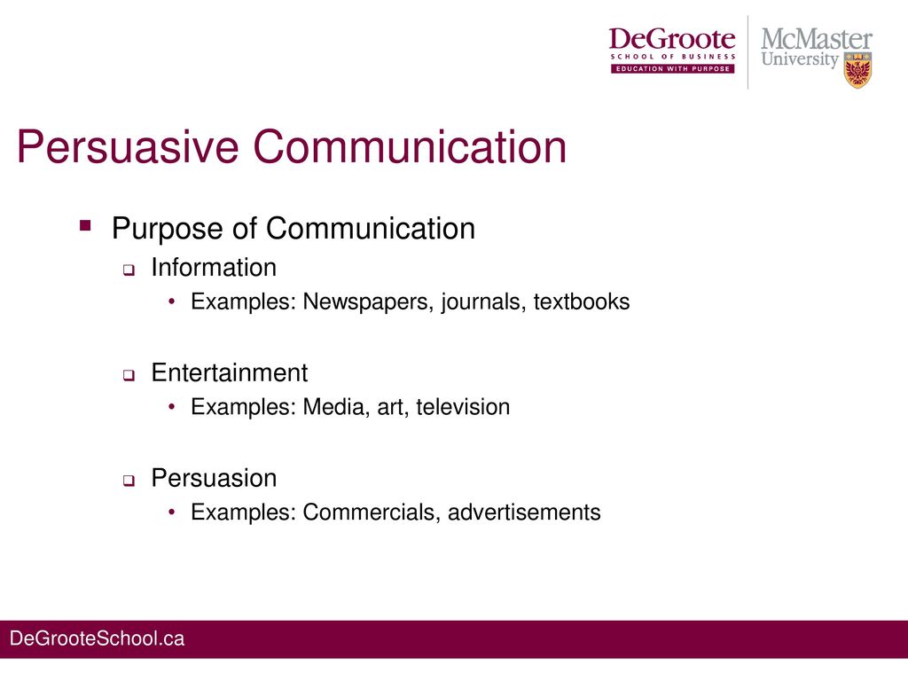 persuasive communication examples