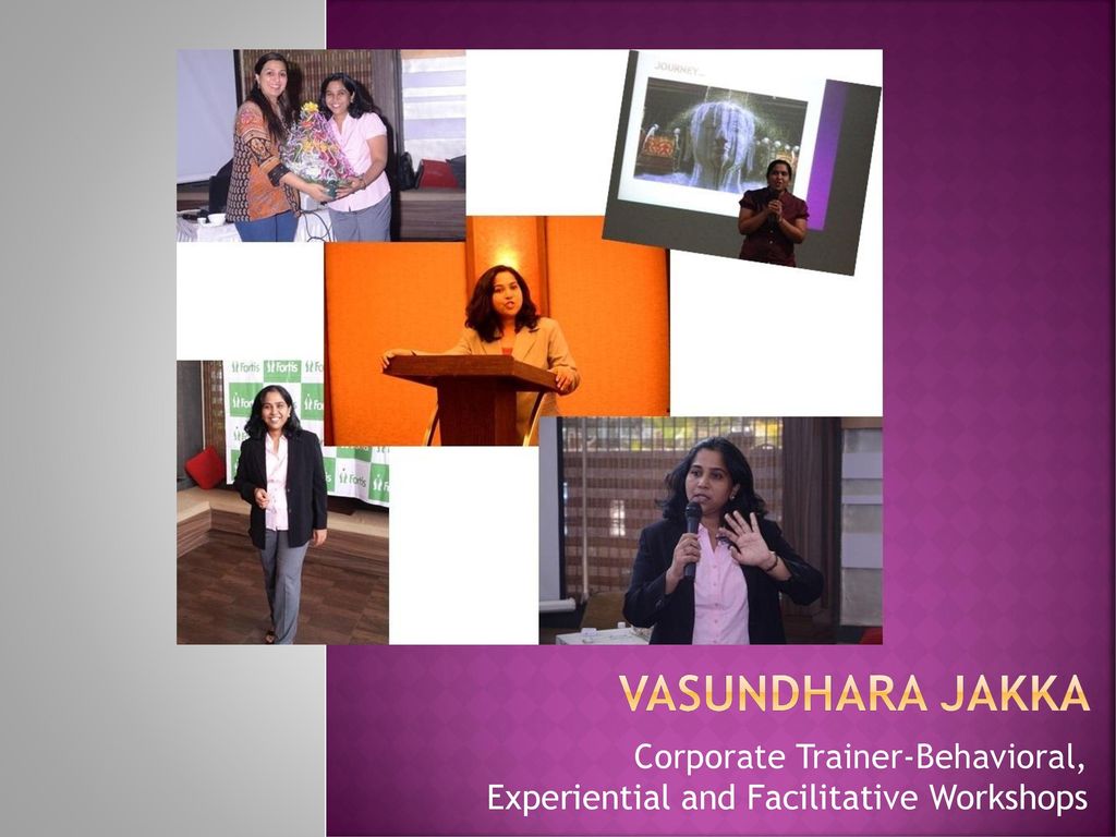 Corporate Trainer-Behavioral, Experiential and Facilitative Workshops