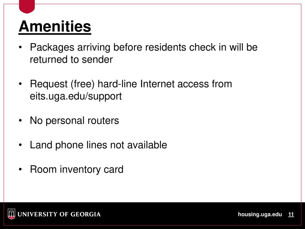 University Housing Orientation University Housing
