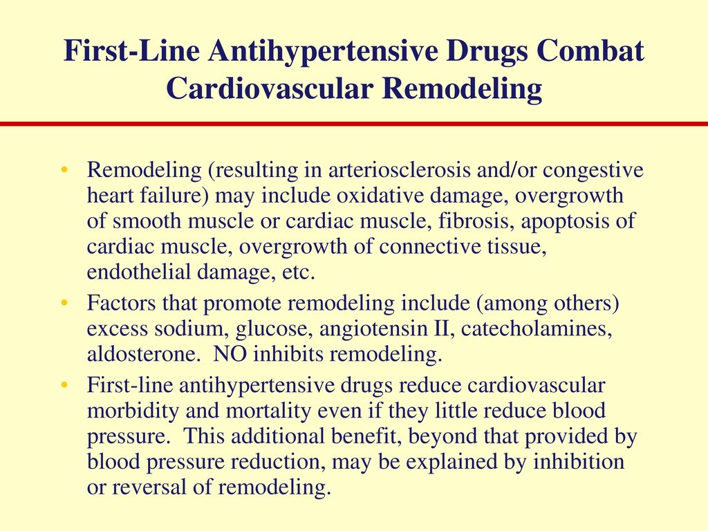 First-Line Antihypertensive Drugs Combat Cardiovascular Remodeling