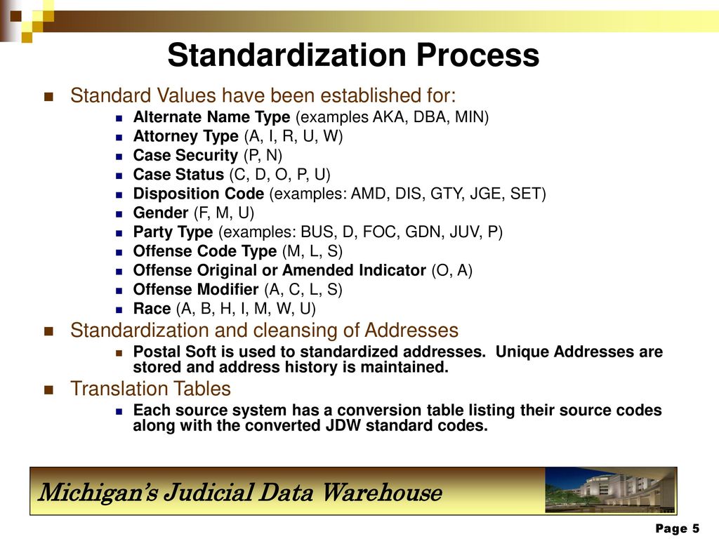 Michigan’s Judicial Data Warehouse (JDW) - ppt download