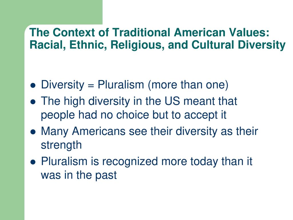 Chapter 1 Traditional American Values And Beliefs Ppt Video Online Download