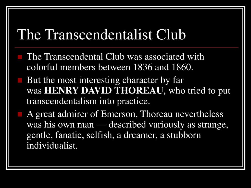 transcendental club