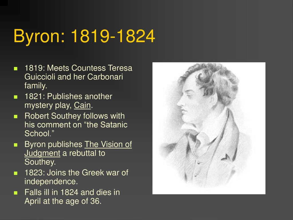 George Gordon, Lord Byron: - ppt video online download