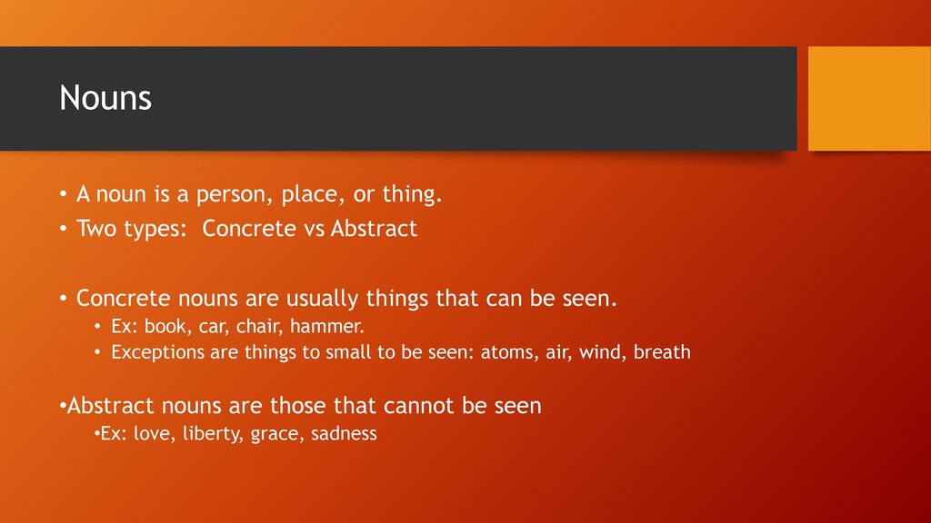 Nouns Ppt Download