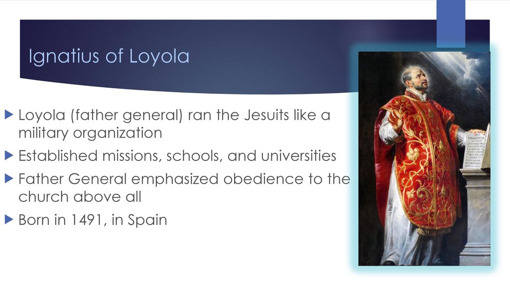 Ignatius and (Pope) Francis - ppt download