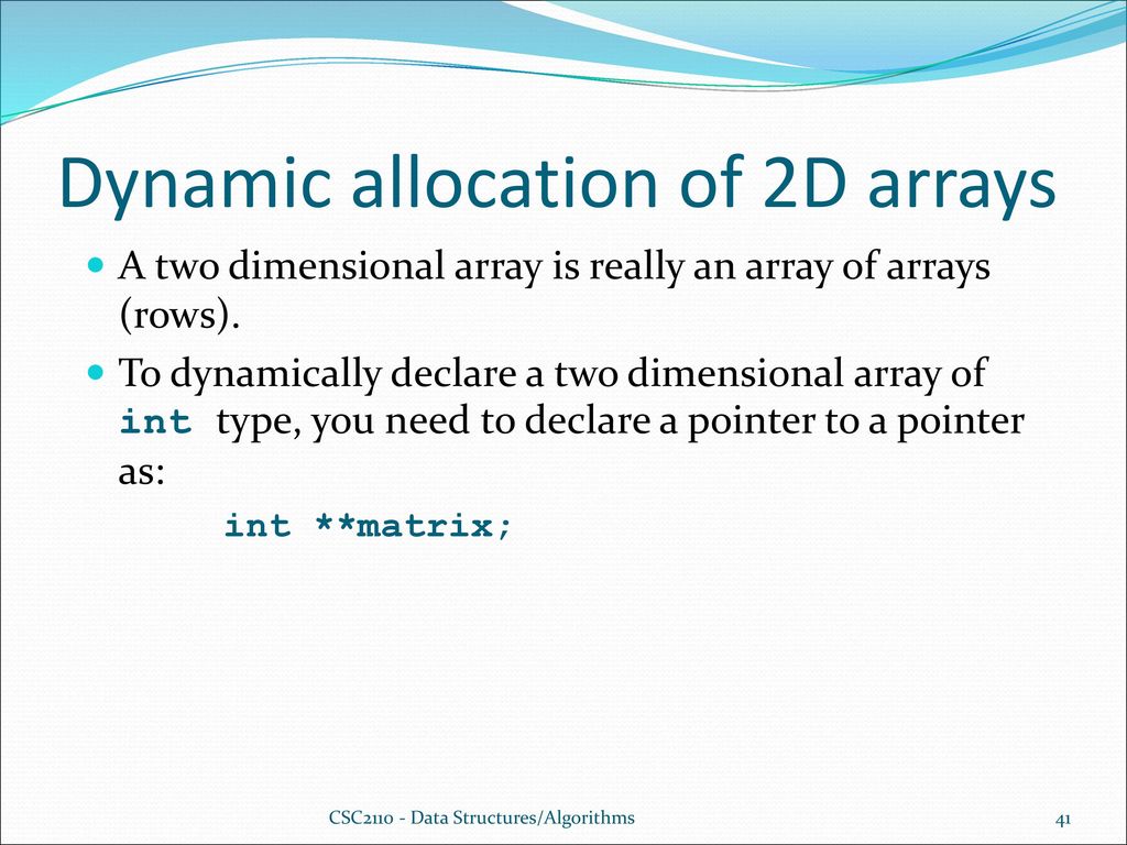Pointers and Dynamic Memory Allocation - ppt download