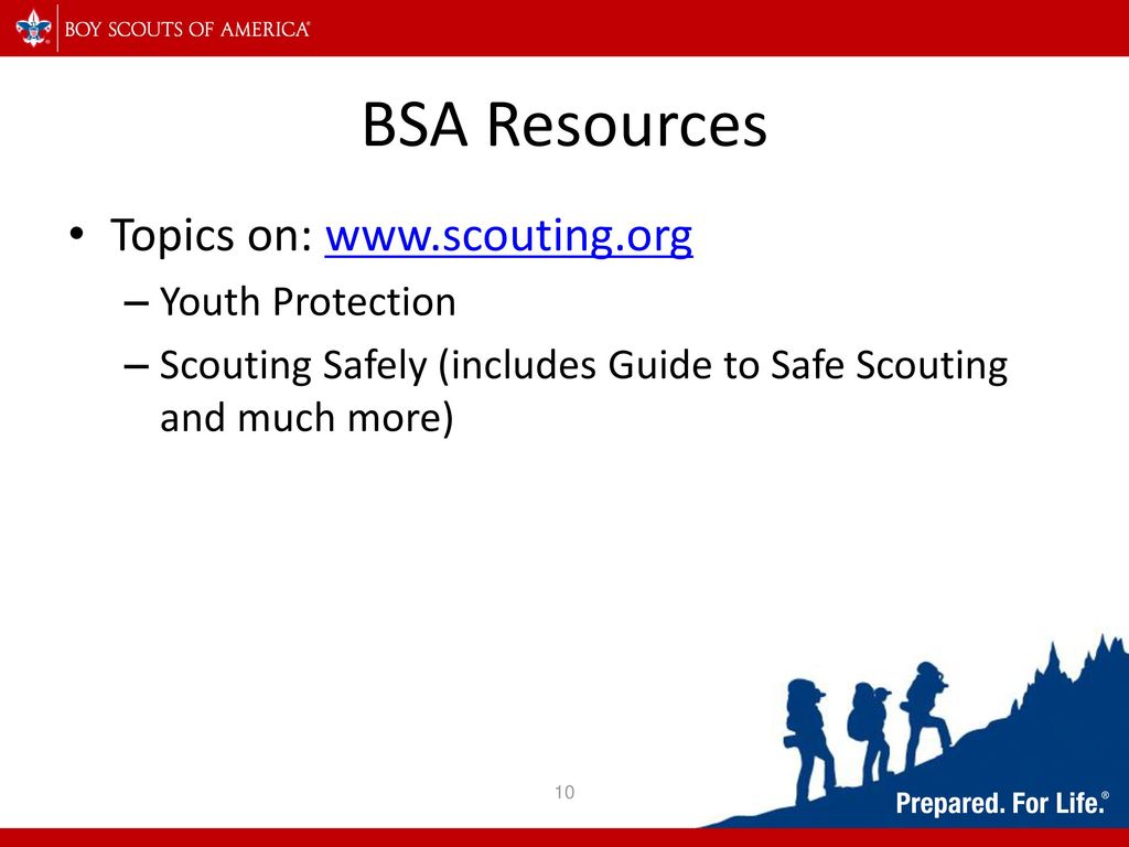 BSA Resources Topics on:   Youth Protection