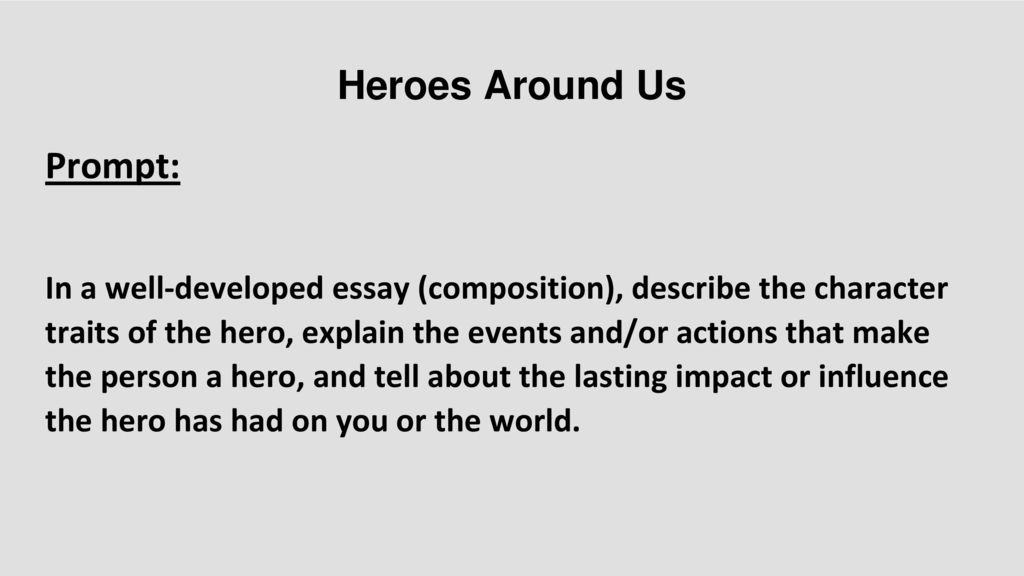 what makes a person a hero essay