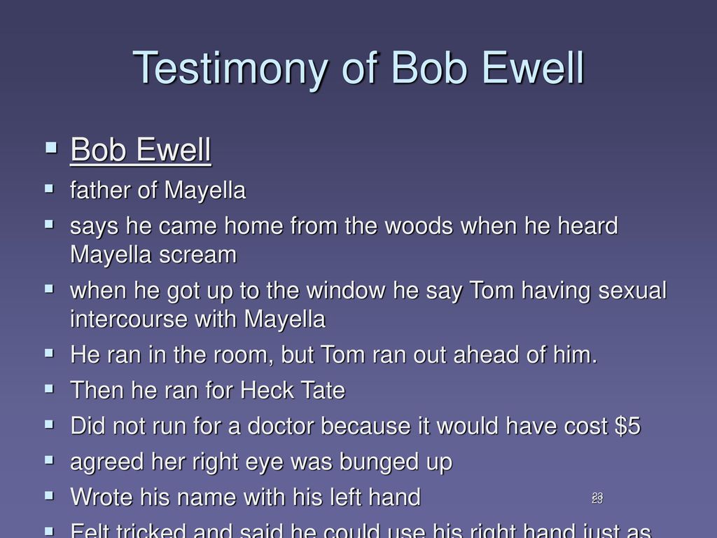 Three Words to Describe Bob Ewell JamarcuskruwCooke