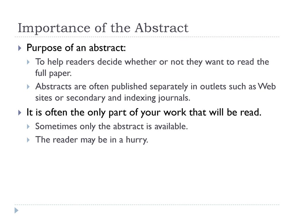 How To Write An Abstract” - ppt download