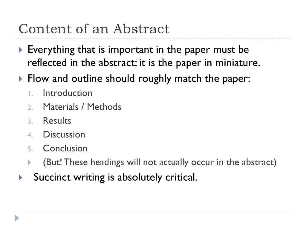 How To Write An Abstract Ppt Download