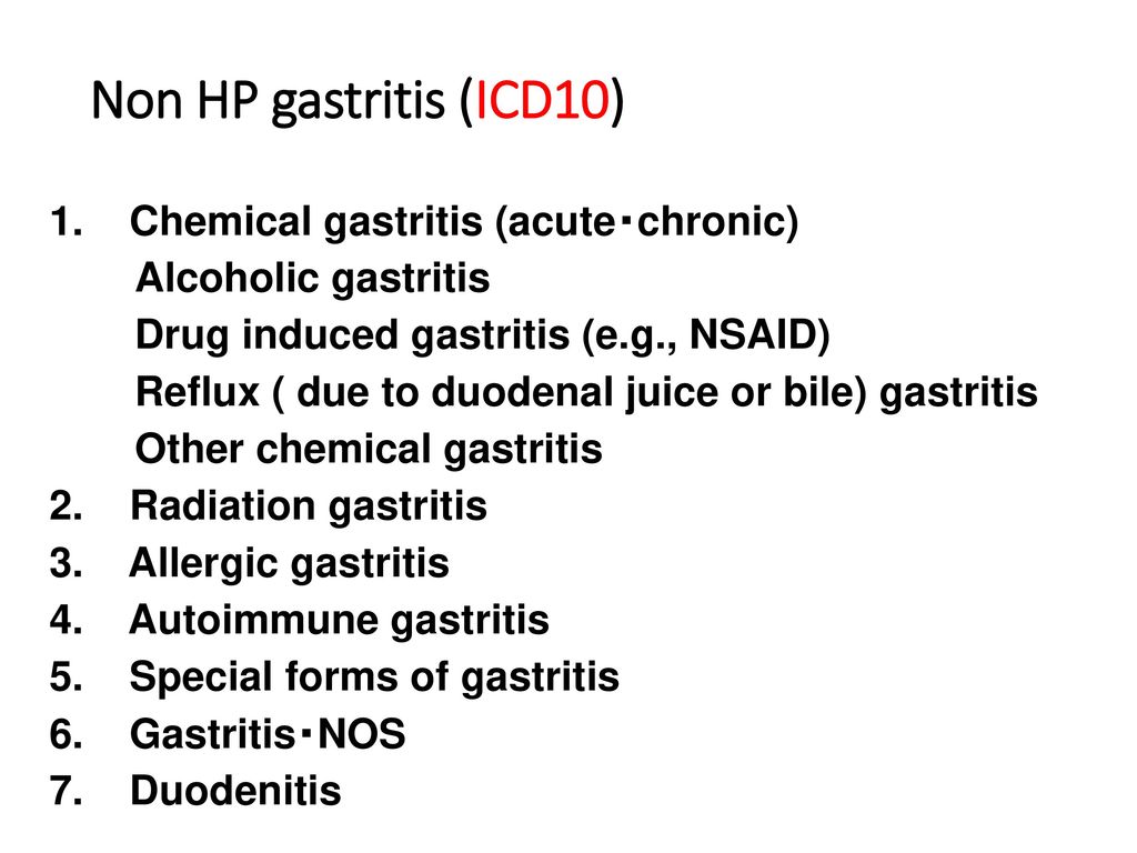 Icd gastritis