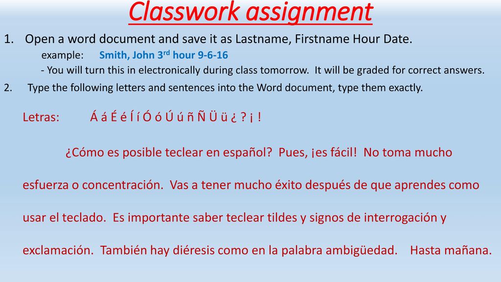 Como Teclear En Espanol Y Un Poco Sobre Los Tildes Y Acentos Ppt Download