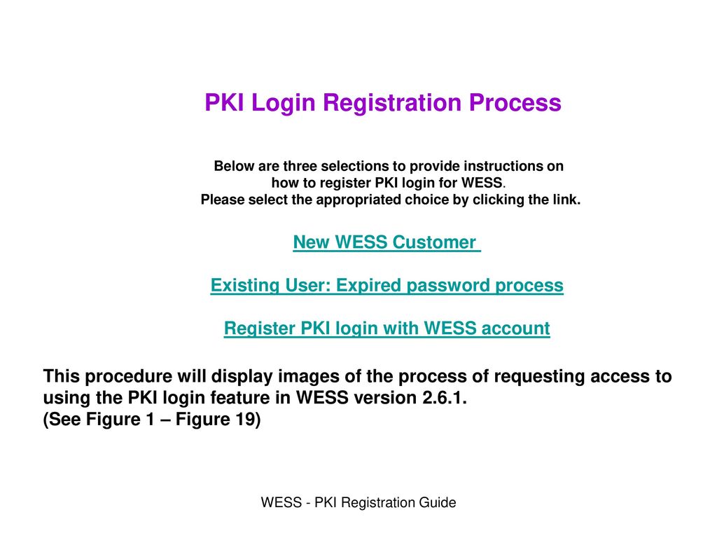 PKI Login Registration Process